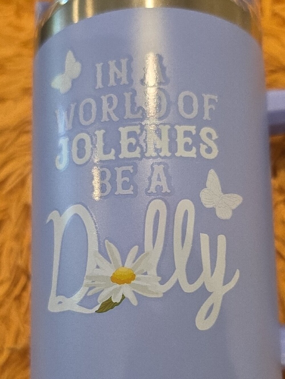 NEW Dolly Parton Lavender Daisy Travel Tumbler Beautiful! - Picture 2 of 5